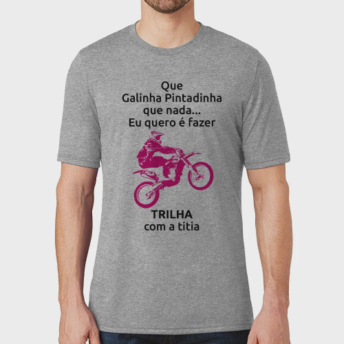 Camiseta Trilha com a titia (moto rosa)