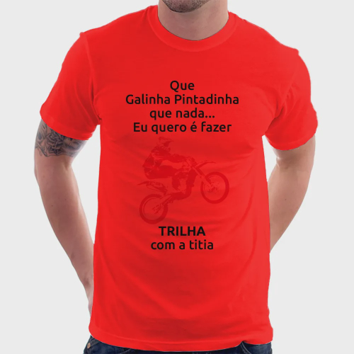 Camiseta Infantil Trilha com a titia (moto rosa)