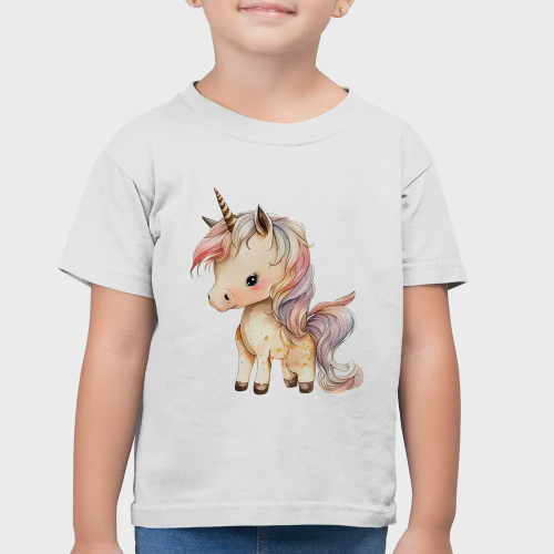 Camiseta Infantil Unicórnio Desenho