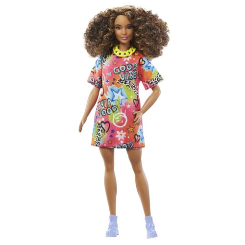 Barbie Fashionista com cabelo cacheado