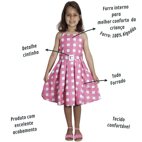 Vestido Infantil Barbie  Feito somente na máquina doméstica 