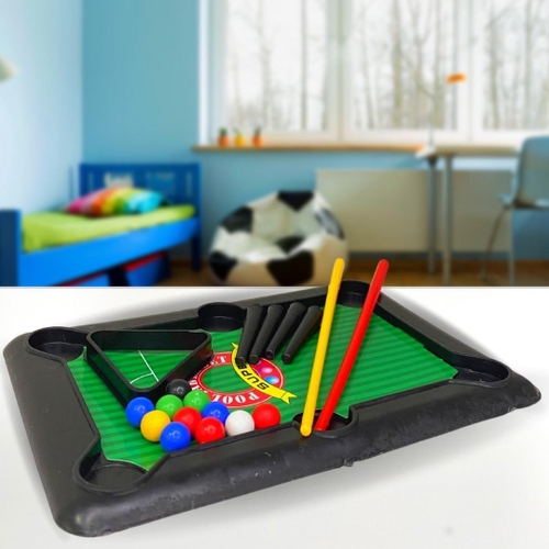 Mini mesa de sinuca bilhar snooker portatil jogo brinquedo no Shoptime