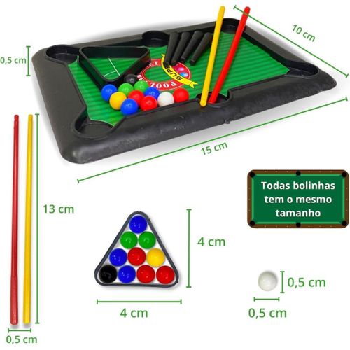 Mesa De Bilhar Infantil Sinuca Brinquedo Snooker Luxo em Promoção na  Americanas