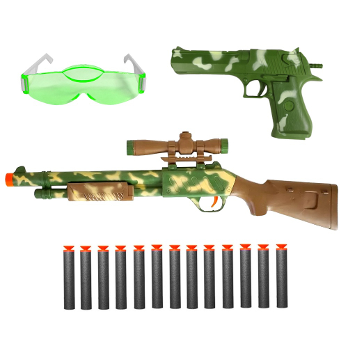 Kit de Arminha de Brinquedo Lança Dardos Militar Camuflada Nerf pubg 2  Unidades