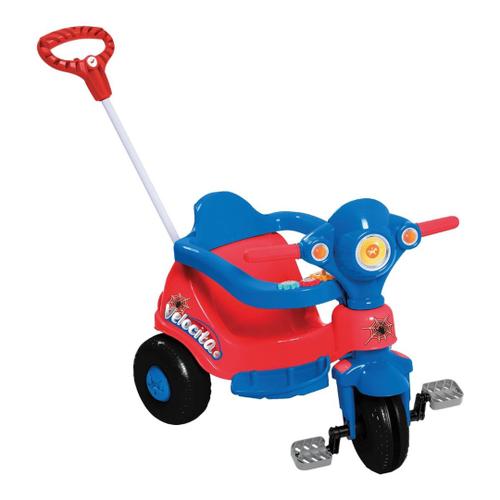 Triciclo Infantil Carrinho de Passeio Menina com Puxador no Shoptime