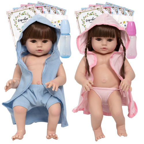 Bebê Reborn Gêmeos Corpo 100% Silicone Pode dar Banho em Promoção na  Americanas