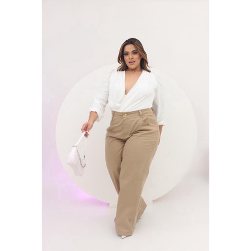 Calça bege plus sales size