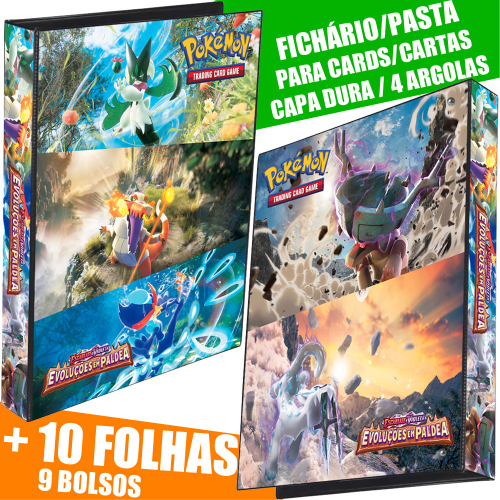 Álbum Pokémon Pasta tipo Fichário para Cards Reforçado Capa Dura