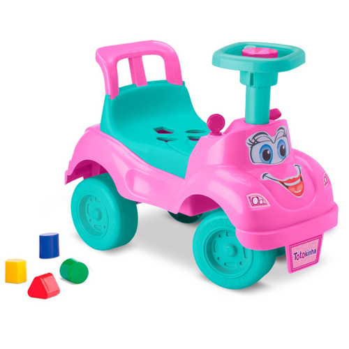 Triciclo Infantil com Guia Motoca Andador Avespa Pink Maral