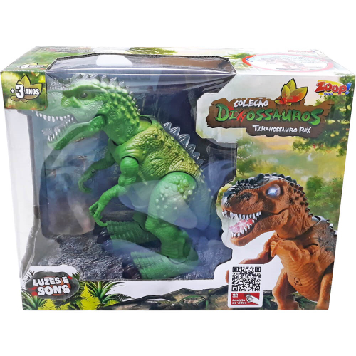 Brinquedo Dinossauro Tiranossauro Rex Verde - Zoop Toys em Promoção na  Americanas