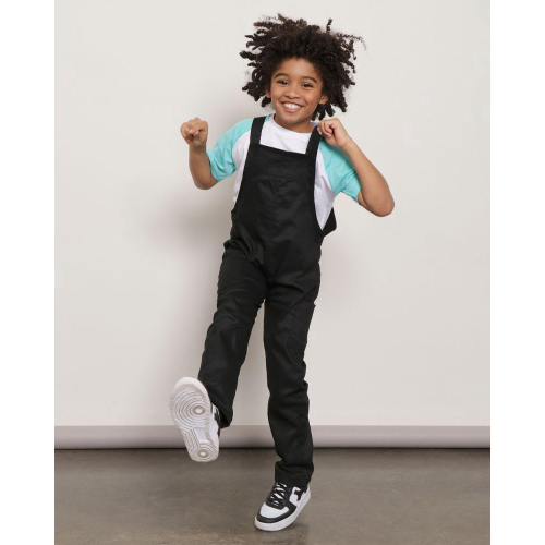 Jardineira jeans masculina top preta