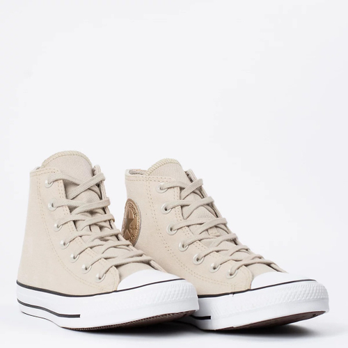 Tênis Converse Chuck Taylor All Star Hi Bege Claro/Ouro