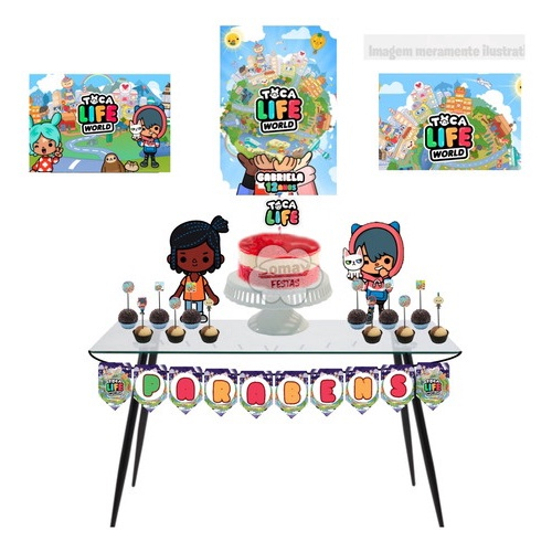 Kit Festa Toca Life World - Decoração Infantil