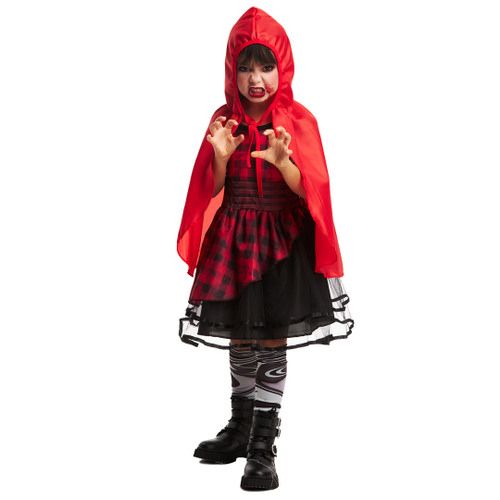 Fantasia Lobinha Infantil Halloween Feminina Com Acessório