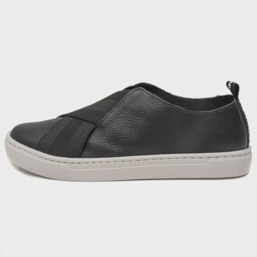 Slip on best sale feminino de couro