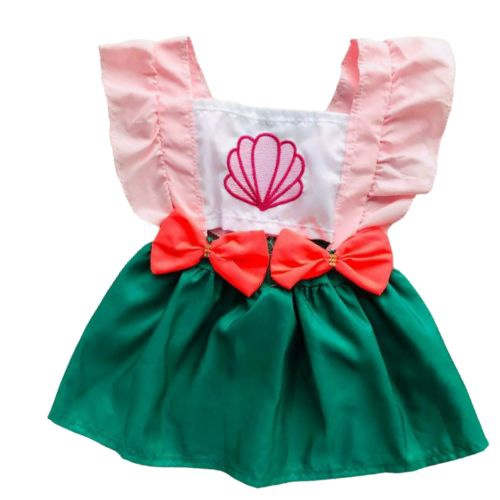 Roupa Bebê Romper Saia Ariel Pequena Sereia em Promoção na Americanas