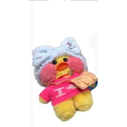 Pato de pelucia Lalafanfan Cafe Mimi 30cm Kawaii Tiktok