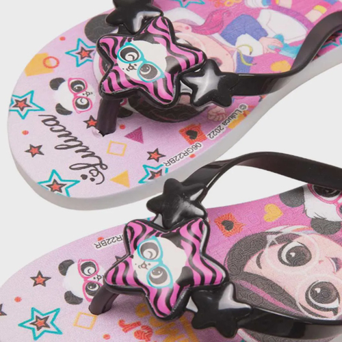 Chinelo Panda Luluca Amor Ipanema Dedo Preto Rosa Meninas