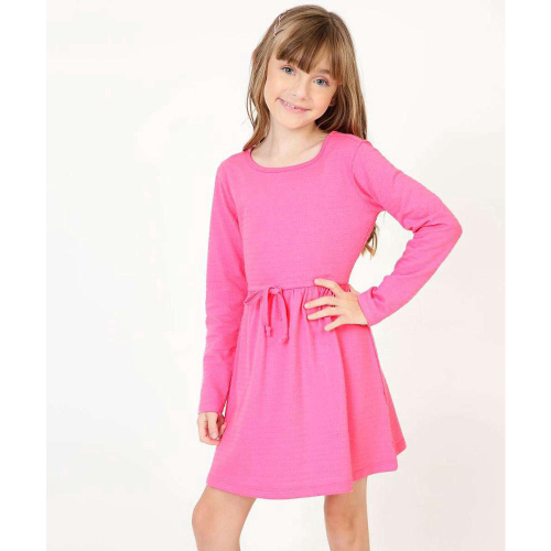 Vestido Infantil Manga Longa Em Fly Tech Fashion Tam 2 a 14 - Kukiê - Loja  de Roupa Infantil Para Meninas, Meninos e Bebês