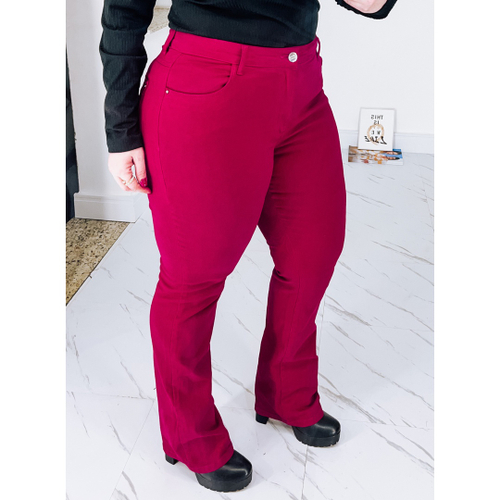 Cal a Reta Plus Size Colorida em Sarja com Elastano em Promo o na
