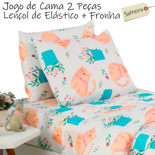 Jogo de lençol 2 pçs cama solteiro infantil menino fronha