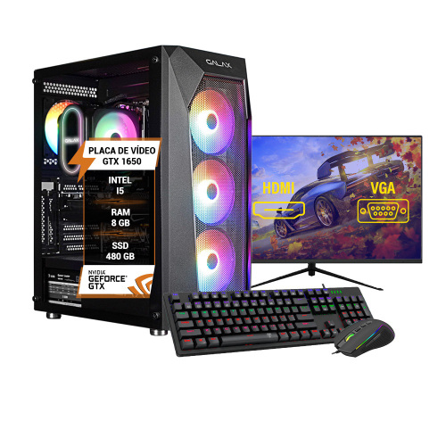 Pc Gamer Completo I3 10100f 16gb Ssd 480gb Gtx 1660 Super