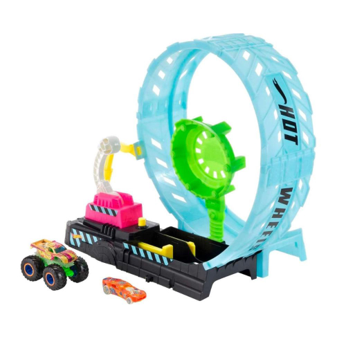 Hot Wheels Monster Trucks Pista Playset Looping Mattel em Promoção na  Americanas