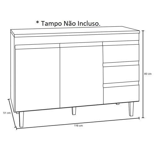 Jogo De Cozinha Modulada Completa 230cm Com Balcão E Armário Branco -  Móveis Leartam