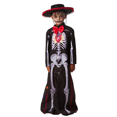 Fantasia Infantil Esqueleto Halloween Longa Menino