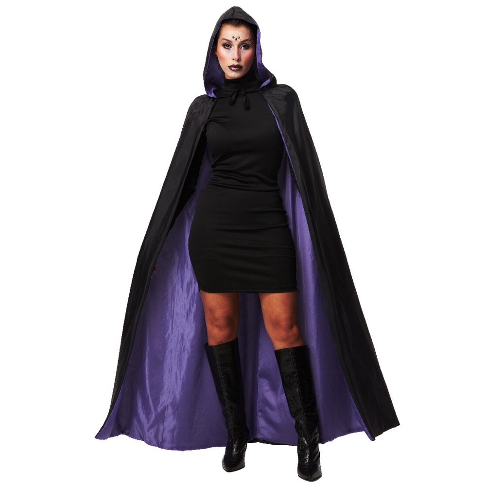 Fantasia Halloween Feminina Bruxa Salém Vestido Luxo c/ Capa em Promoção na  Americanas