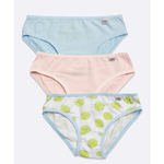 Kit Infantil 3 Calcinhas Biquíni Limão DelRio Tam 1 a -34844