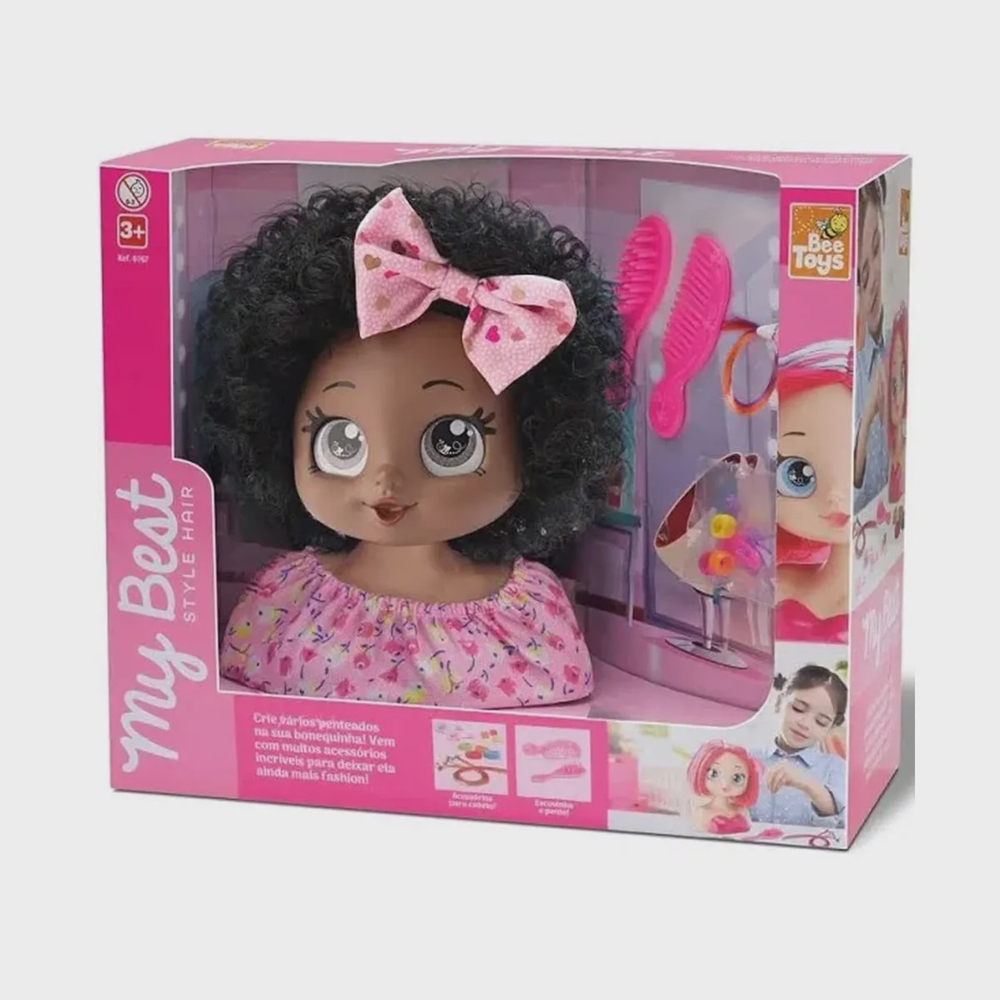 Boneca Para Pentear e Maquiar Busto Brinquedo de Menina - Envio Imediato -  Bee Toys