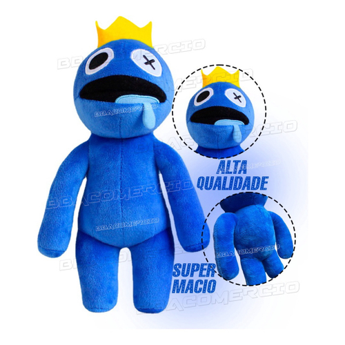 Boneco Blue Babão Rainbow Friends Jogo Roblox Azul Pelúcia no Shoptime