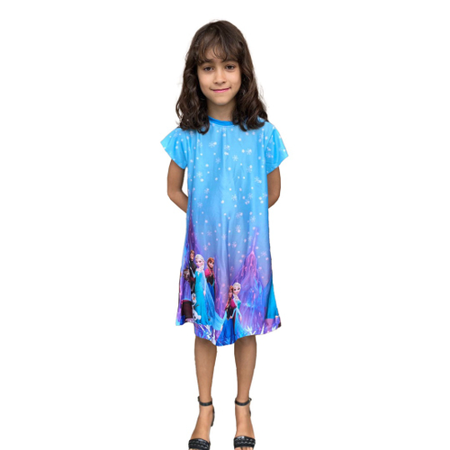 Vestido Regata Infantil Temático Princesa Sofia Lilás