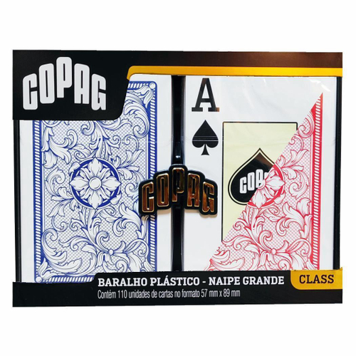 Baralho Duplo 100% Plastico - Com Estojo De Lata Metal - Jogo de Cartas  Buraco Poker Truco