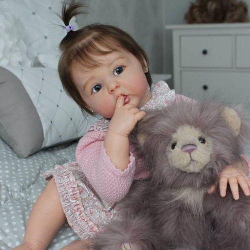 Compra online de Npk 55cm bebê reborn realista, recém-nascido