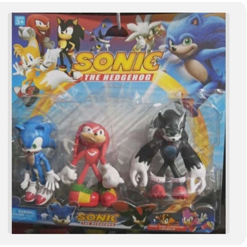 Kit Sonic Cartelado com 3 Bonecos 12 cm. em Promoção na Americanas