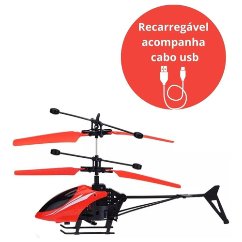 Helicóptero Controle Remoto Avião Drone Prata Câmera