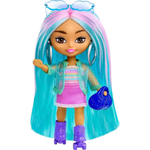 Boneca Barbie Fashionista 32cm De Bolsa E Cabelo Azul Mattel