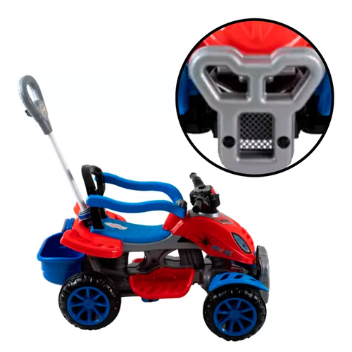 Smart Quad Passeio Pedal Quadriciclo Haste Carrinho Carro Infantil Criança  Meninos Meninas Presente Empurrador Bebê Velotrol