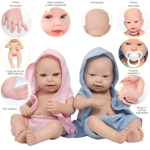 Bebê Reborn Gêmeos Casal em Promoção na Americanas