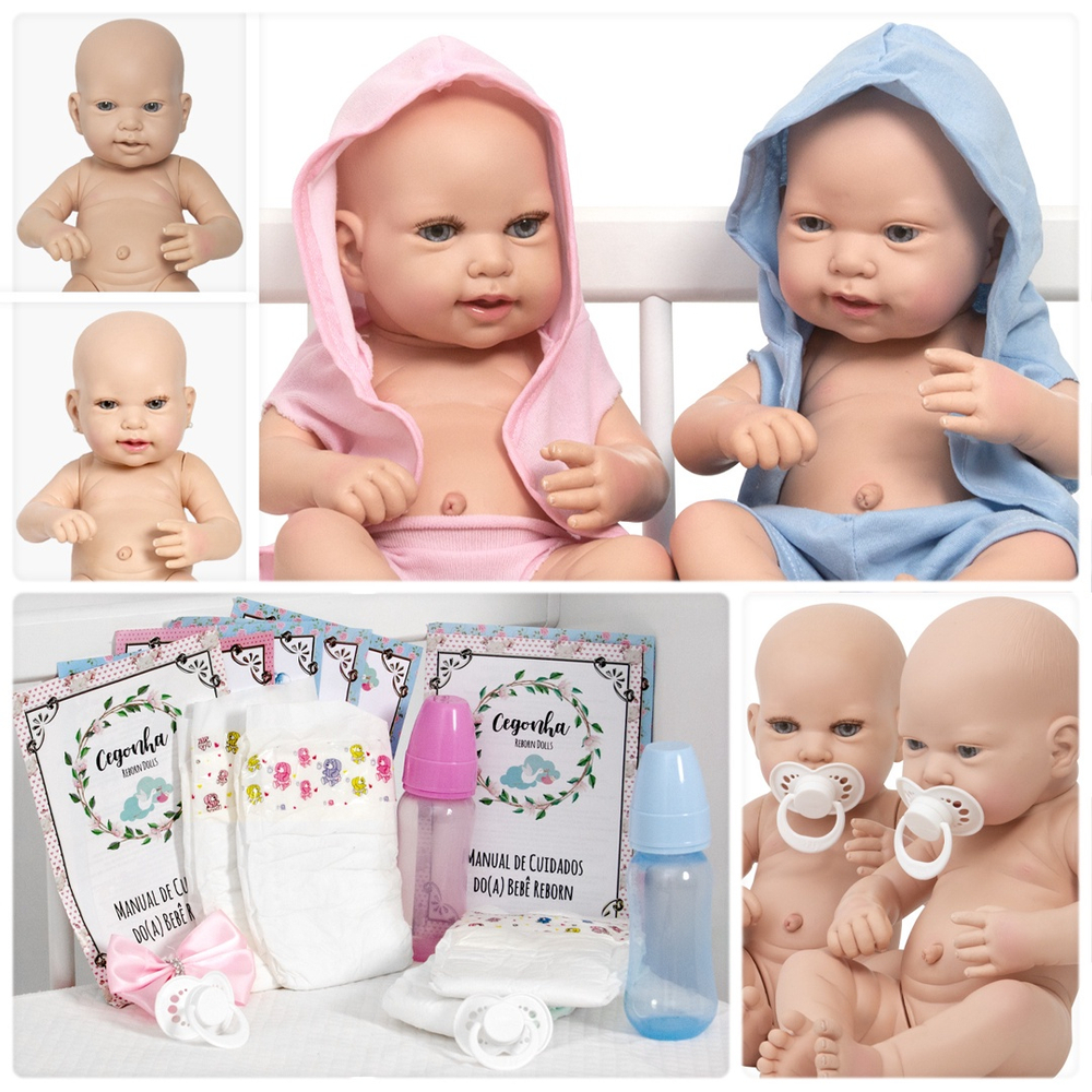 Kit 2 boneca bebe reborn