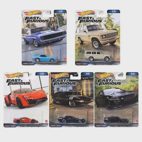 Carrinho Pack De 5 Hot Wheels - Velozes E Furiosos- Raro