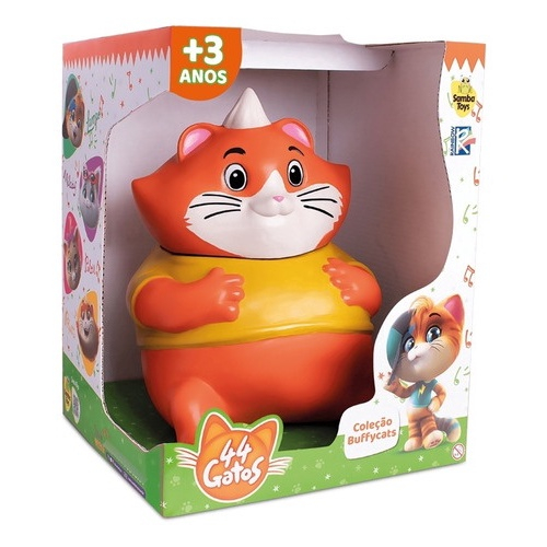 Almondega Personagem Desenho 44 Gatos Boneco Vinil Macio