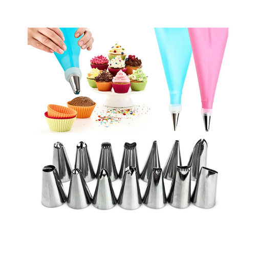 Bicos De Confeitar Jogo Bico Inox Kit 25 Peças Bolos Cupcake no Shoptime