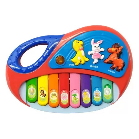 Piano Infantil Teclado Musical Com Luz & Som De Animais no Shoptime