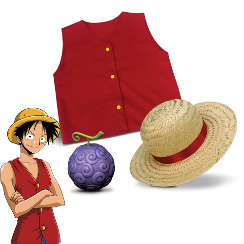 Fantasia - Elka - Monkey Luffy D - Vermelho - Ri Happy