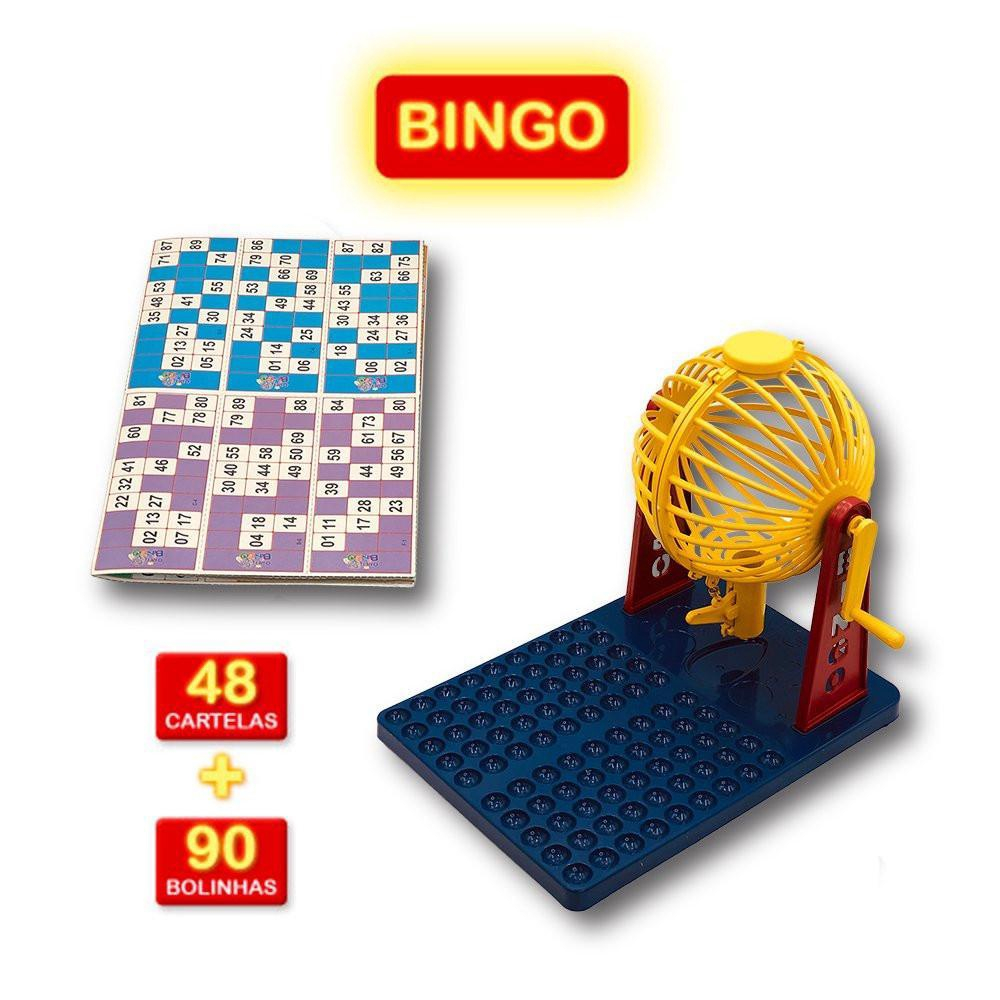 Bingo Infantil Jogo Brinquedo Globo 48 Cartelas 90 Bolinhas