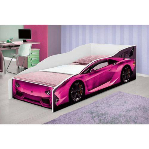 Cama Carro Bloom Infantil Menina Cor Rosa - De A-Z E-Shop