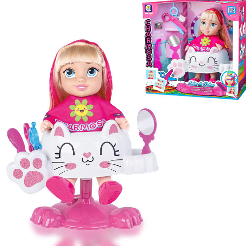 Kit Infantil Boneca Barbie Styling Hair C/ Cartela Maquiagem no Shoptime